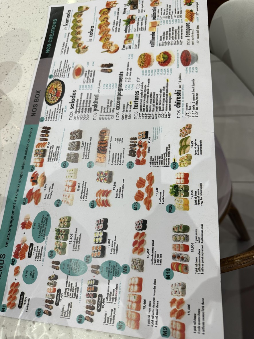 Sushi In menu 1