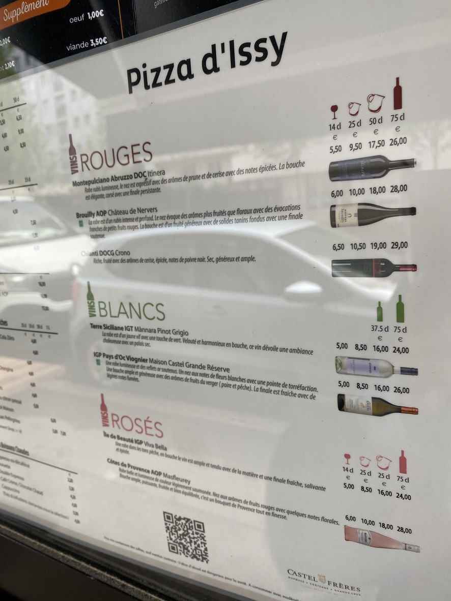 Pizza d'Issy restaurant italien 🍕 menu 2
