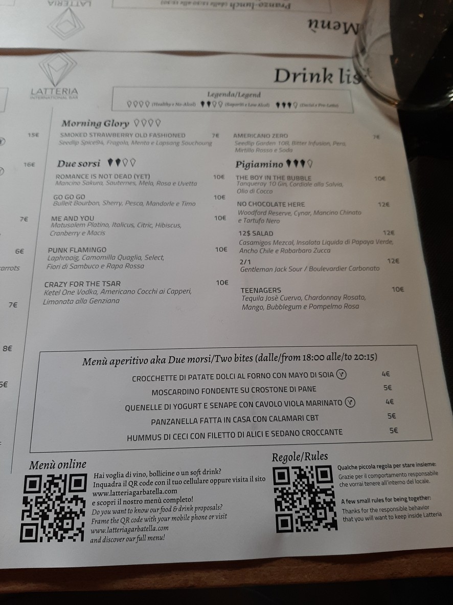 Latteria Garbatella menu 4