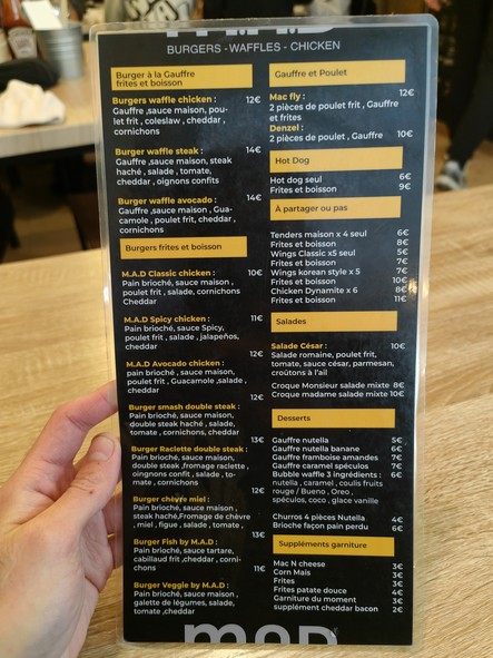M.A.D Waffles Chicken Burgers