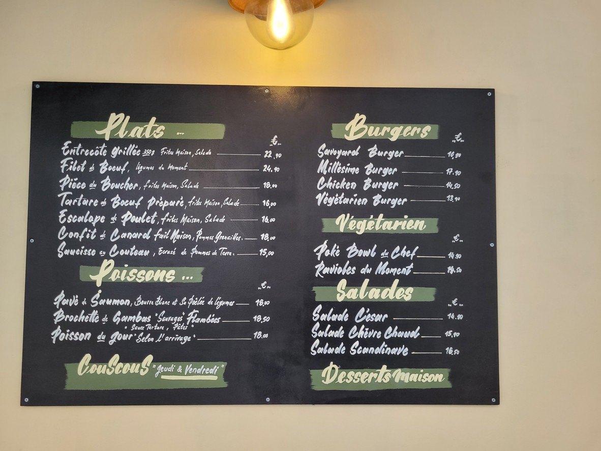 Café Millésimes menu 2
