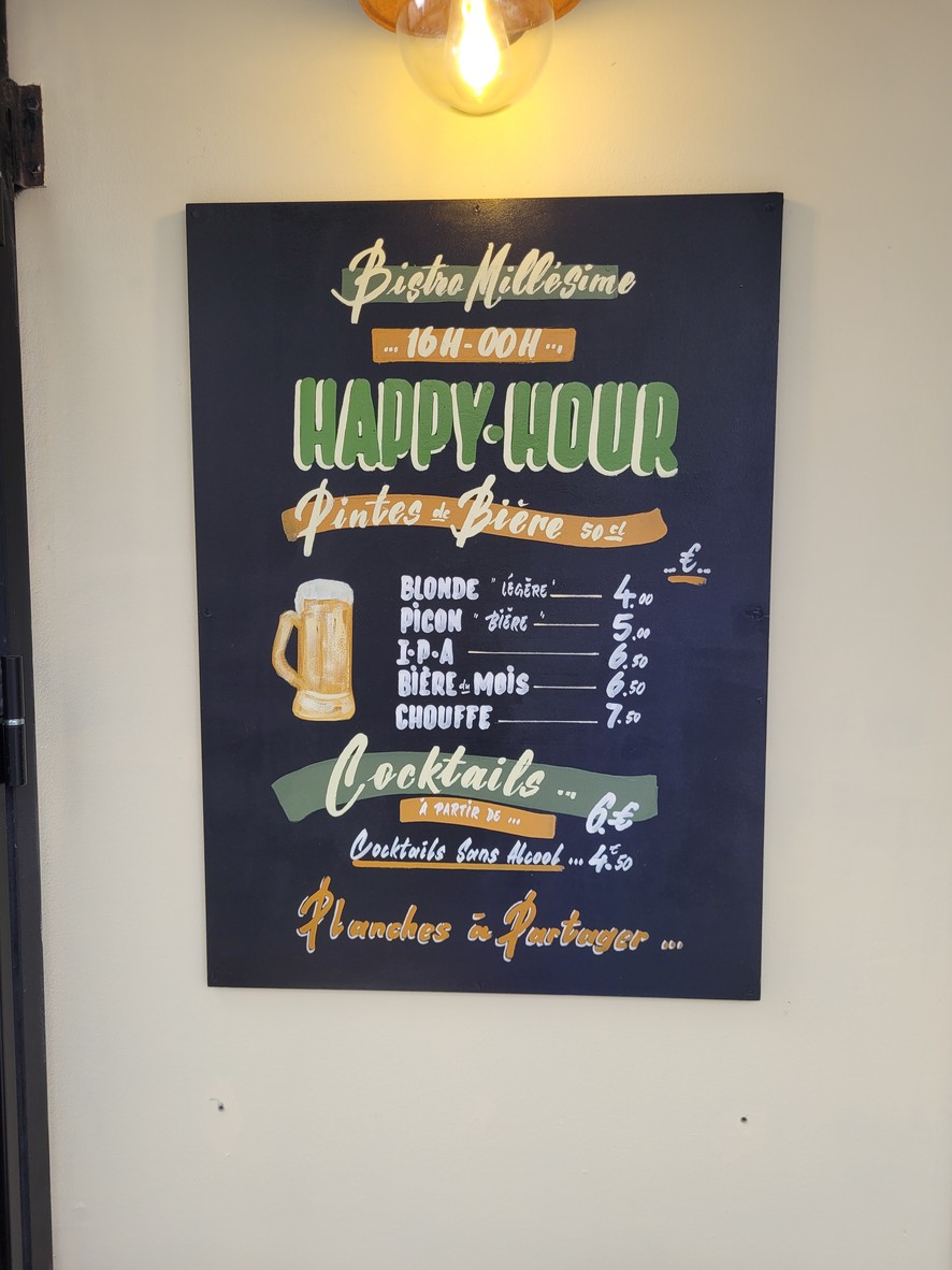 Café Millésimes menu 3