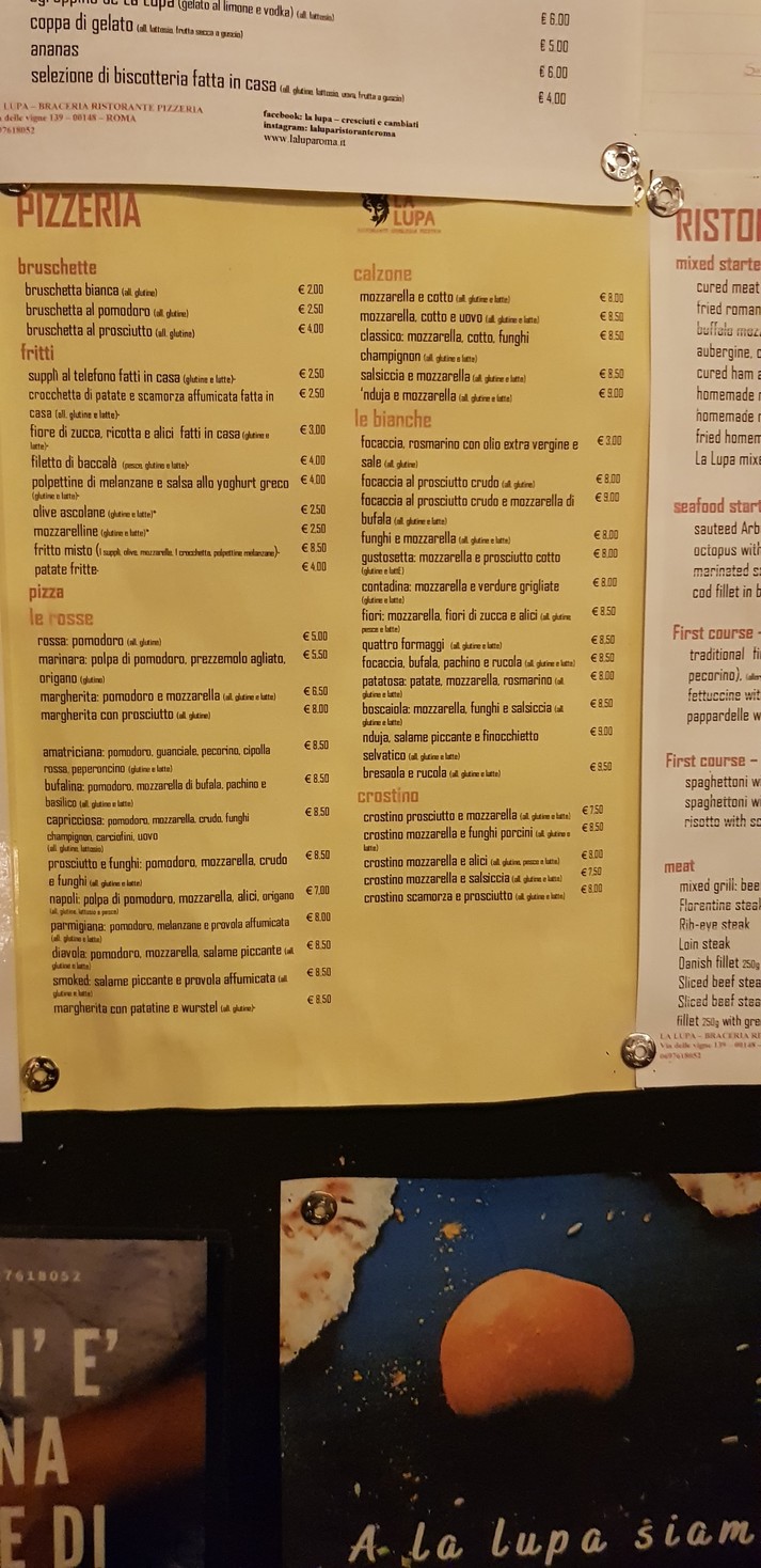 La Lupa menu 3