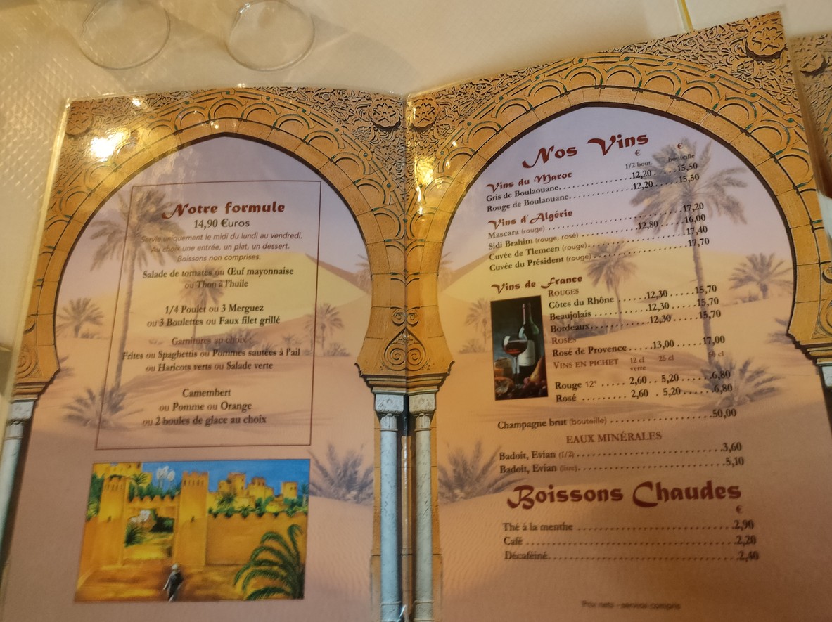 Au Royal Couscous menu 4