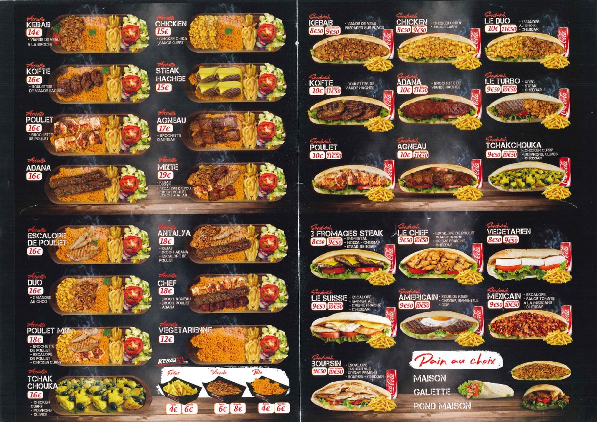 Kebab du 15ème ( XVème ) menu 2