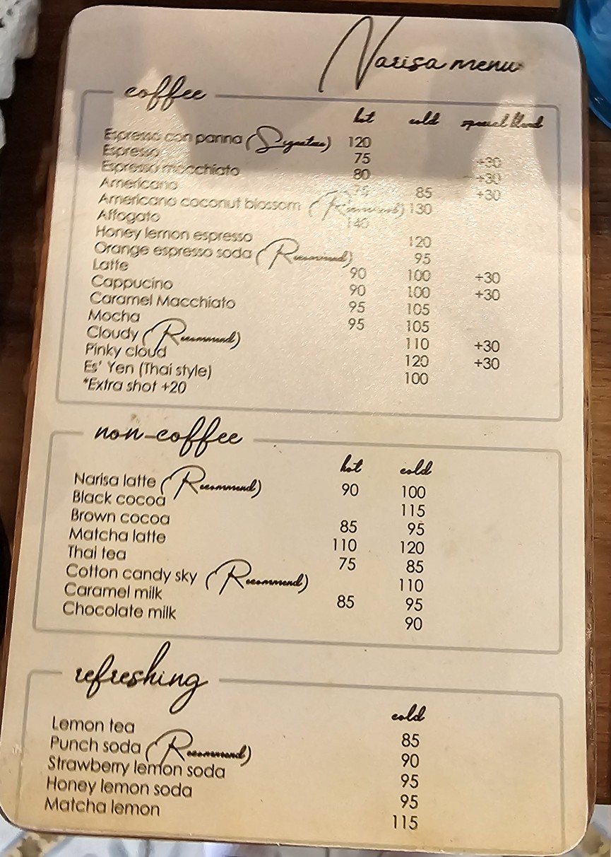 Narisa Cafe & Creative Space menu 2