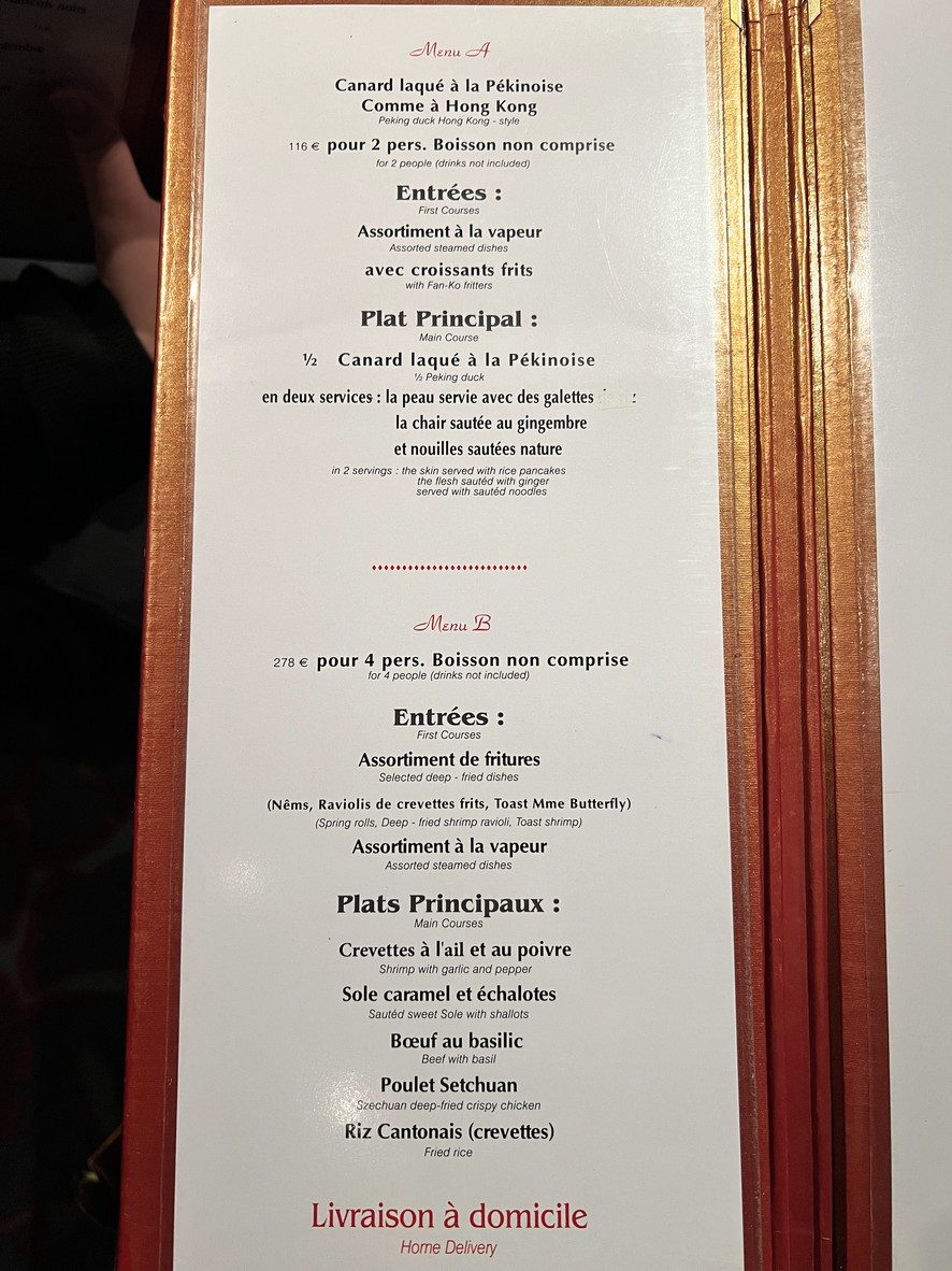 Restaurante DIEP menu 1