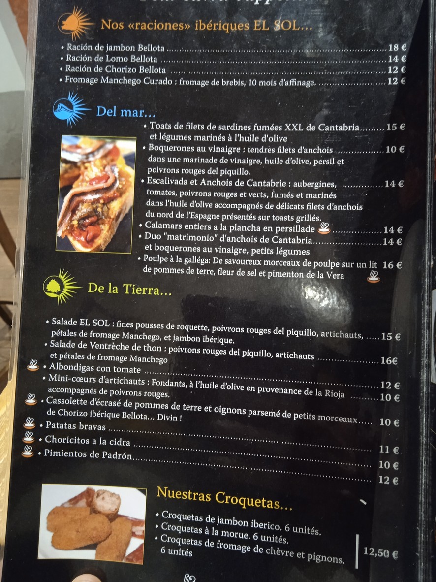 El Sol menu 2