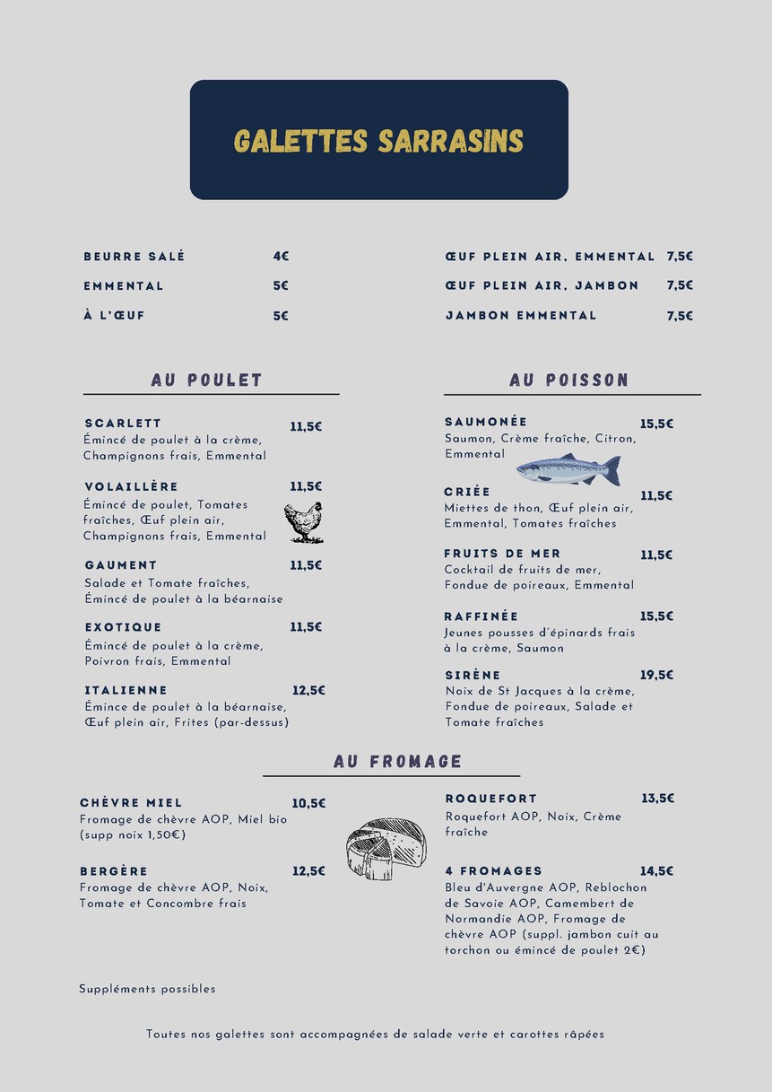 La Crêperie menu 3