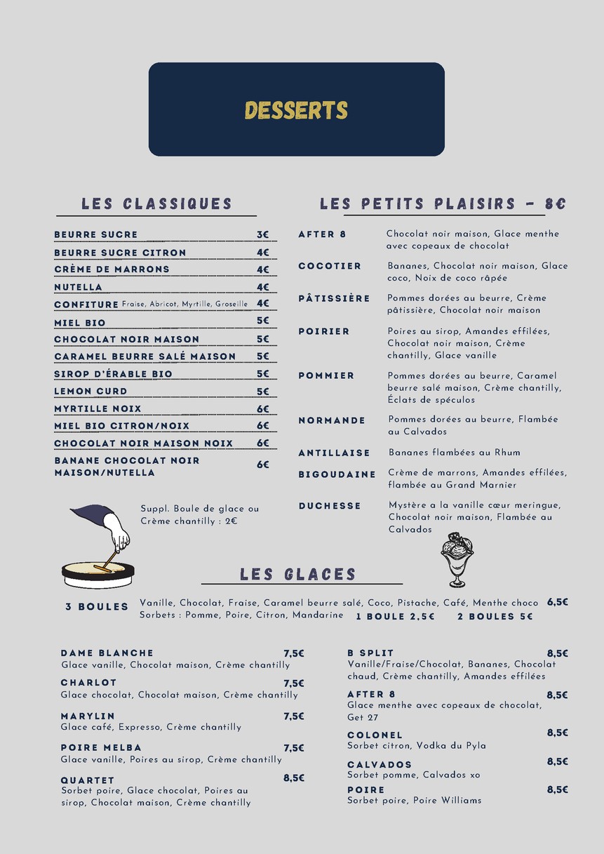 La Crêperie menu 5