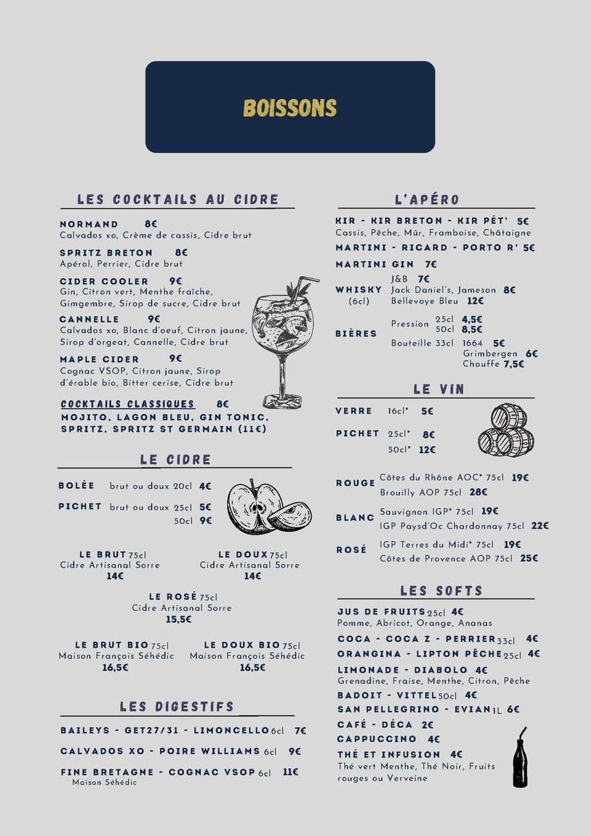 La Crêperie menu 6