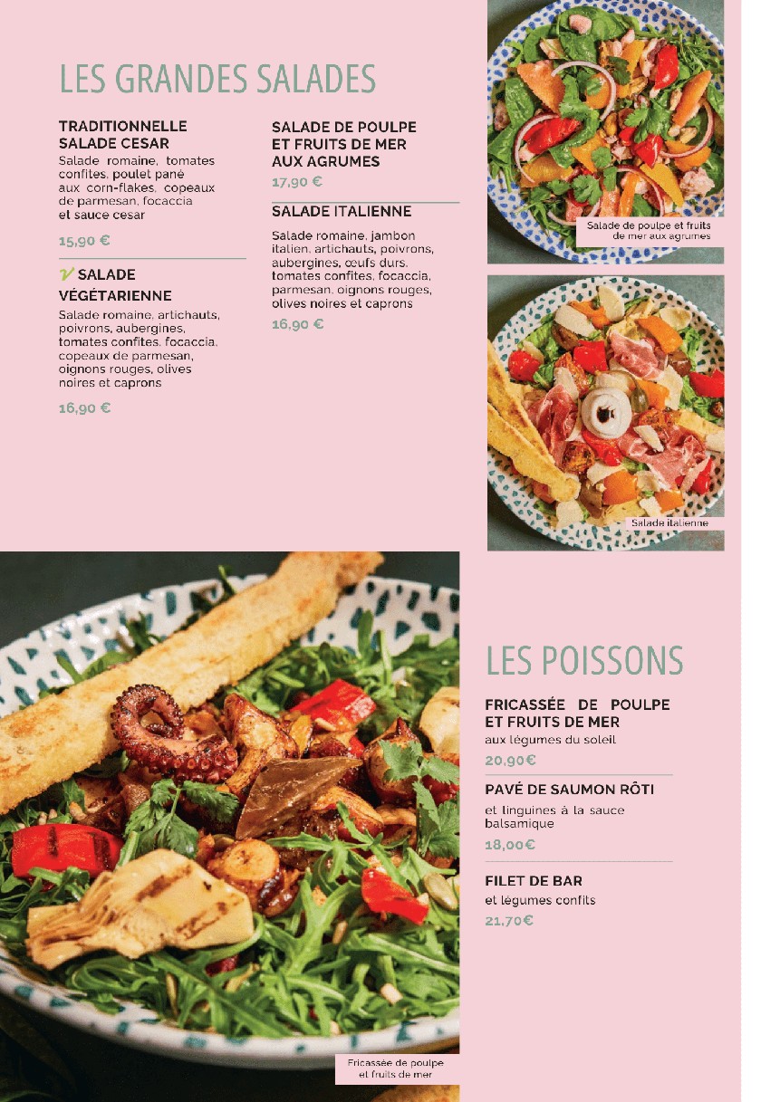 Bistro Romain Clichy menu 3