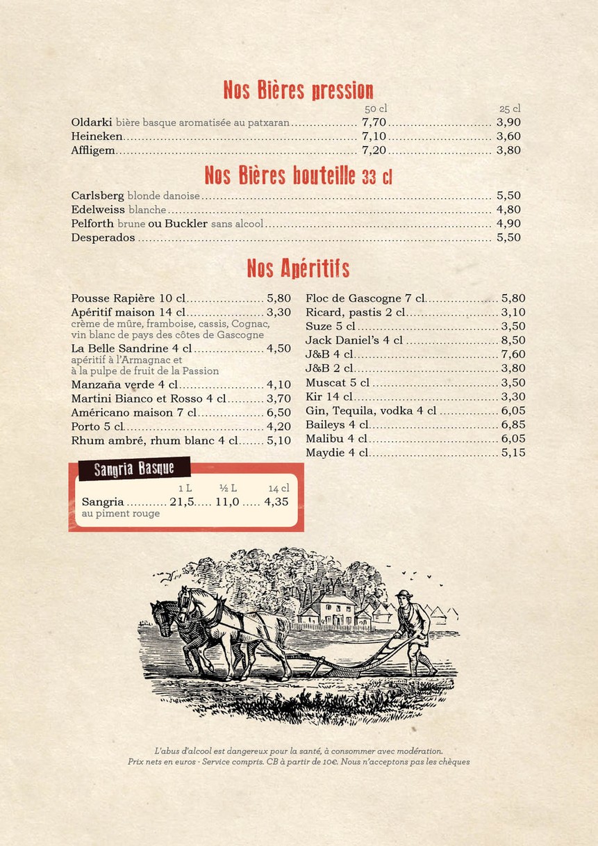 Chez Papa 14ème menu 5