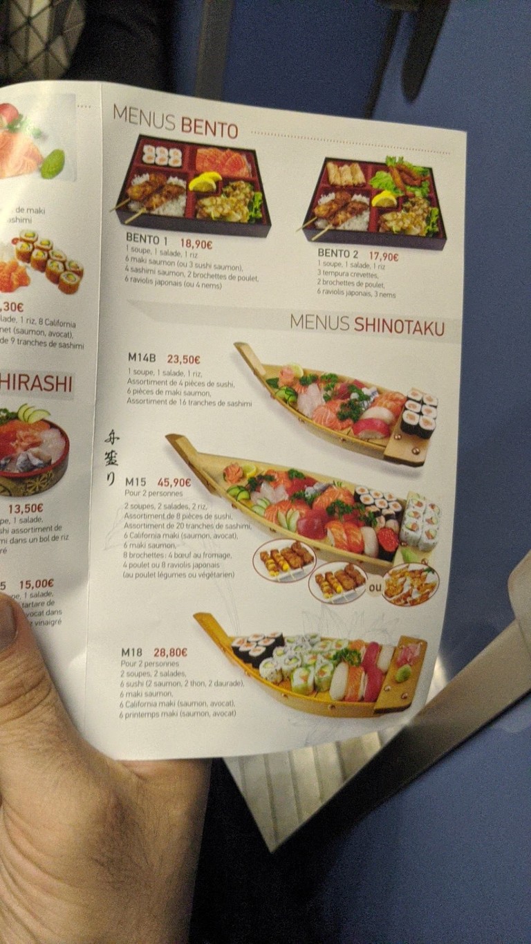 Shinotaku menu 3