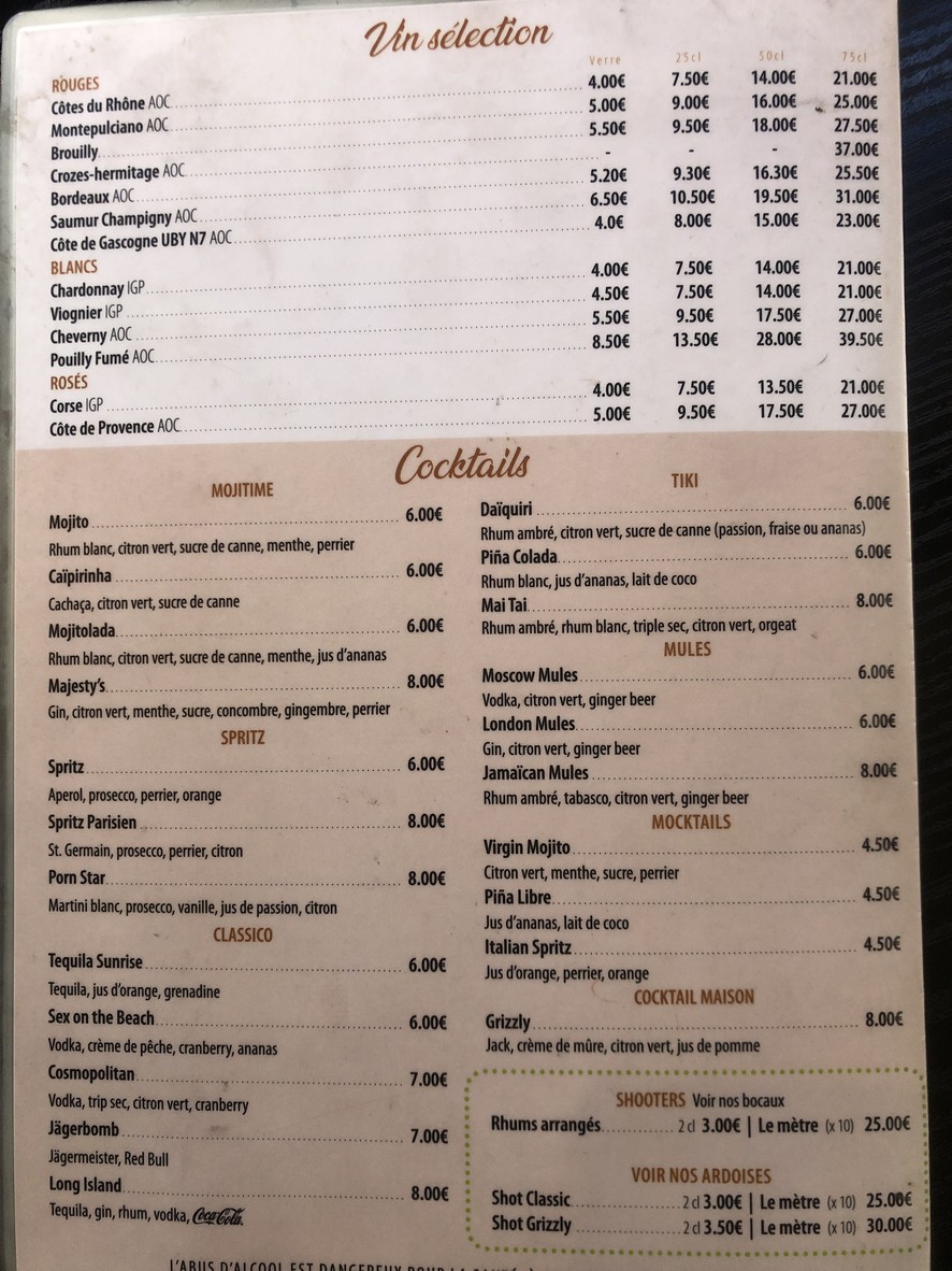 Bear Café menu 3