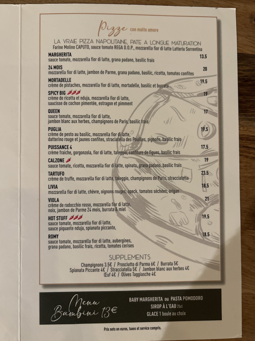 Livia Trattoria menu 2
