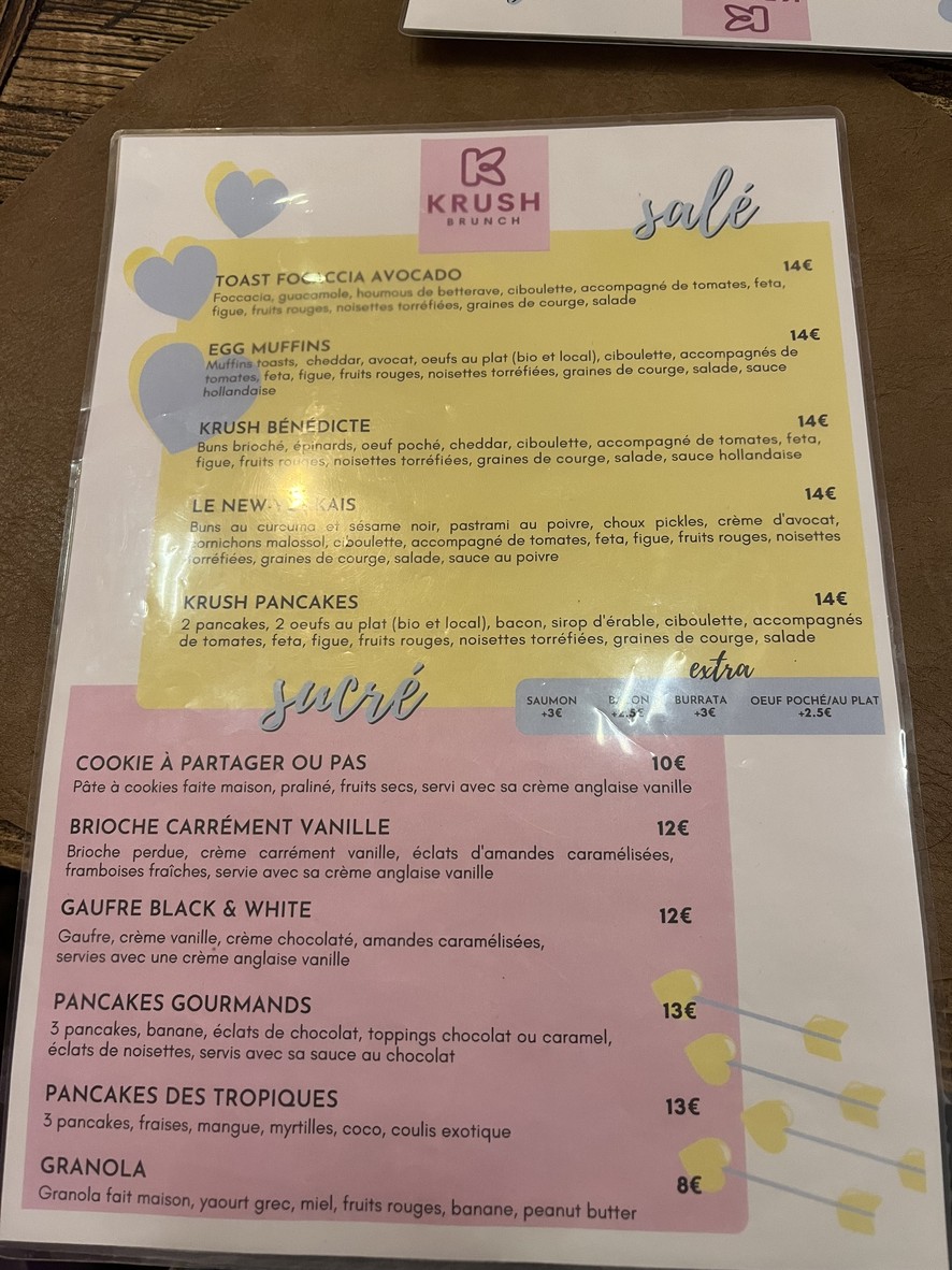 Krush menu 1