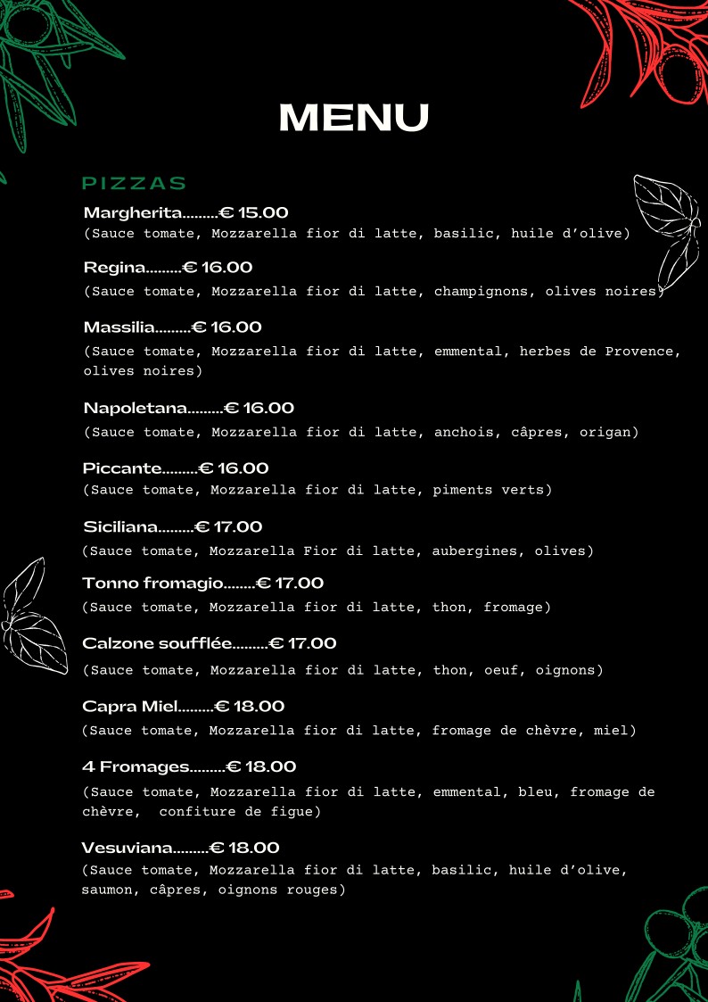 Napoliben menu 2