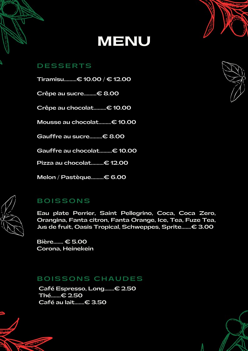Napoliben menu 4