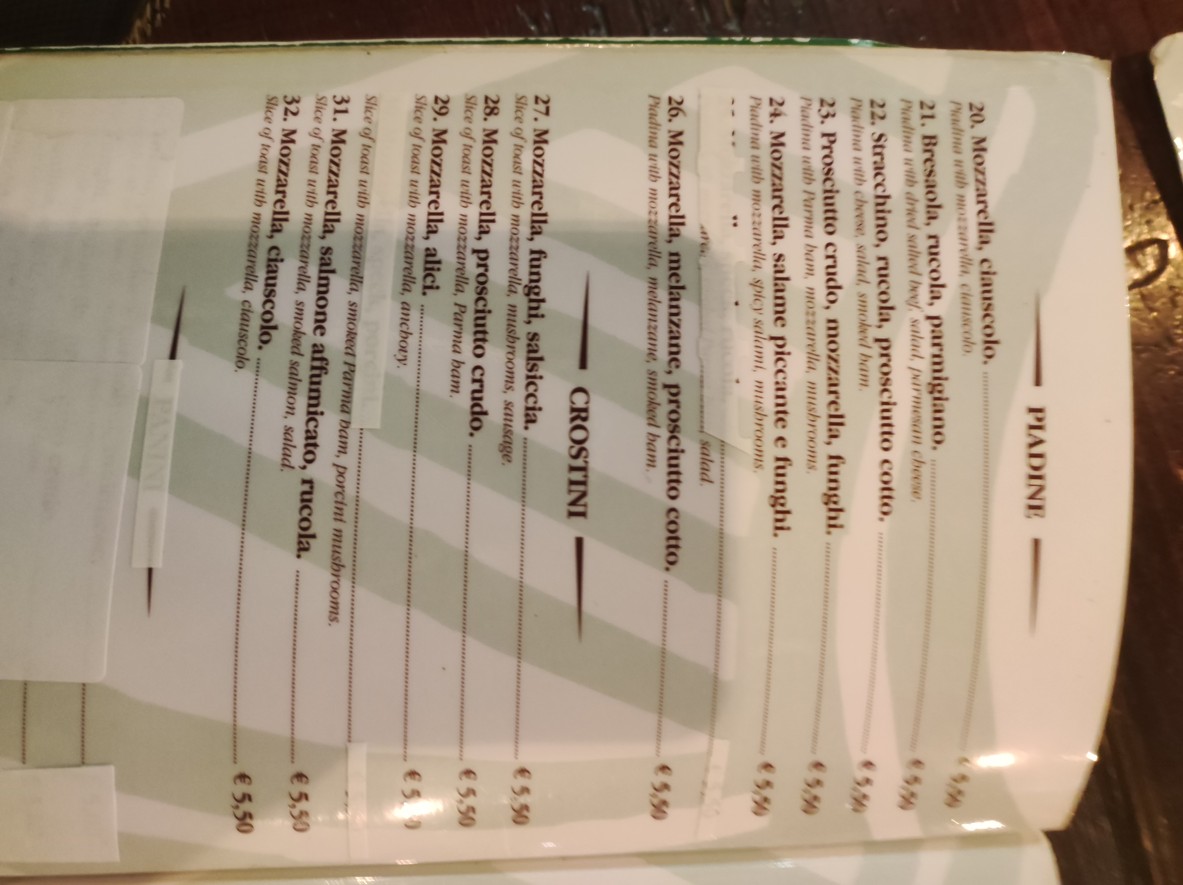 Hartigan's Irish menu 2
