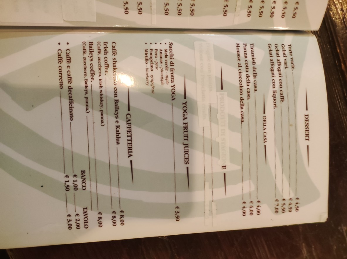 Hartigan's Irish menu 4