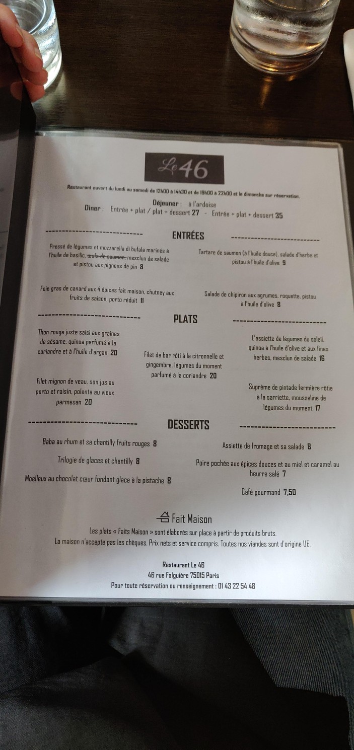 Le 46 menu 1