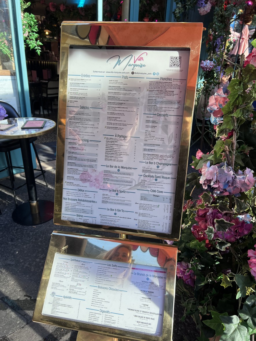Villa Marquise menu 2