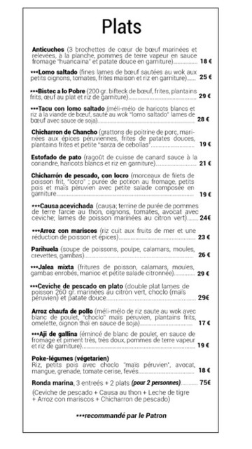 LatinoGourmand menu 2