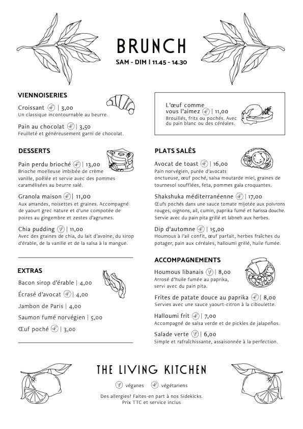 The Living Kitchen: Rooftop Restaurant and Bar by Zoku Paris menu 2