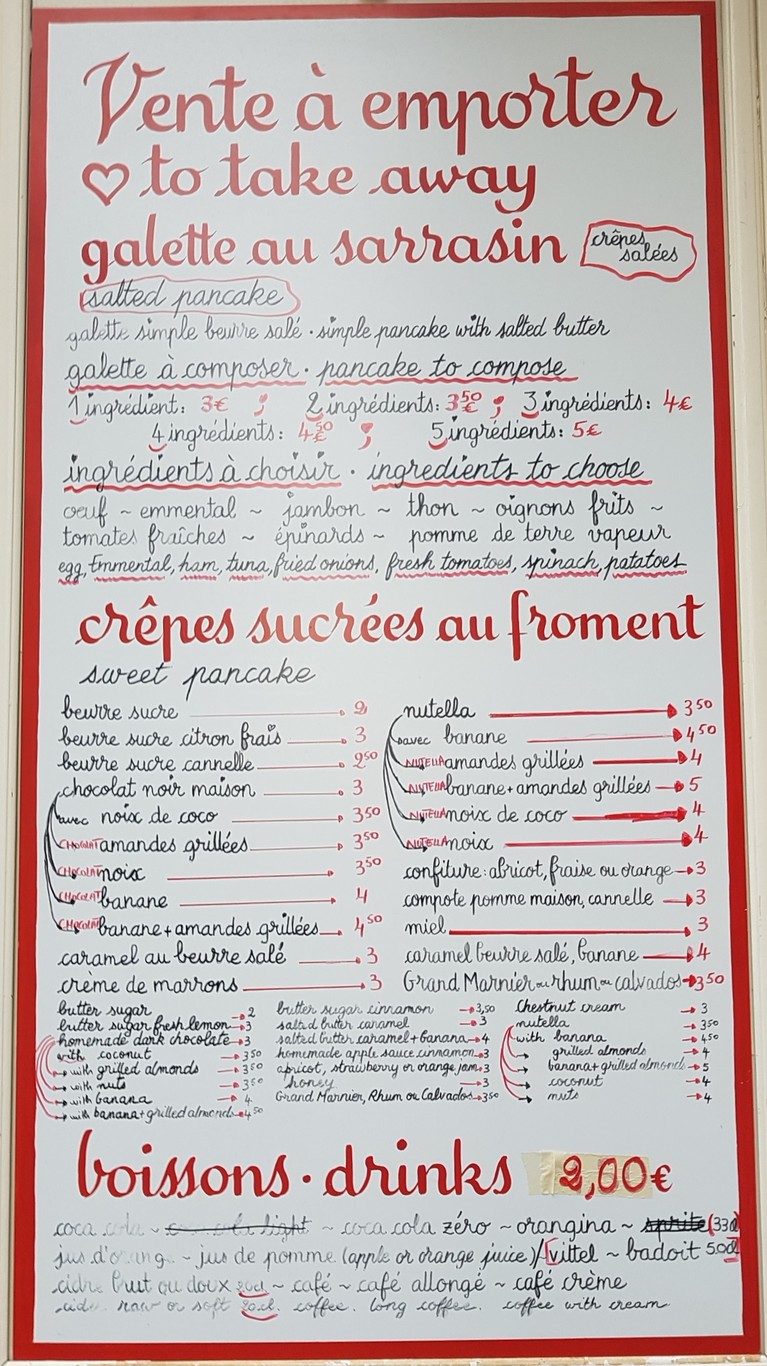 Le Sarrasin et le Froment menu 1