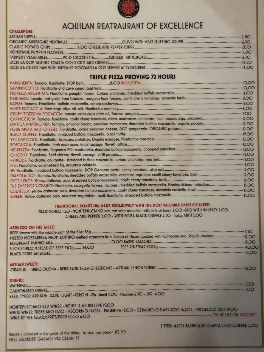 Pizza e Arrosticini menu 4