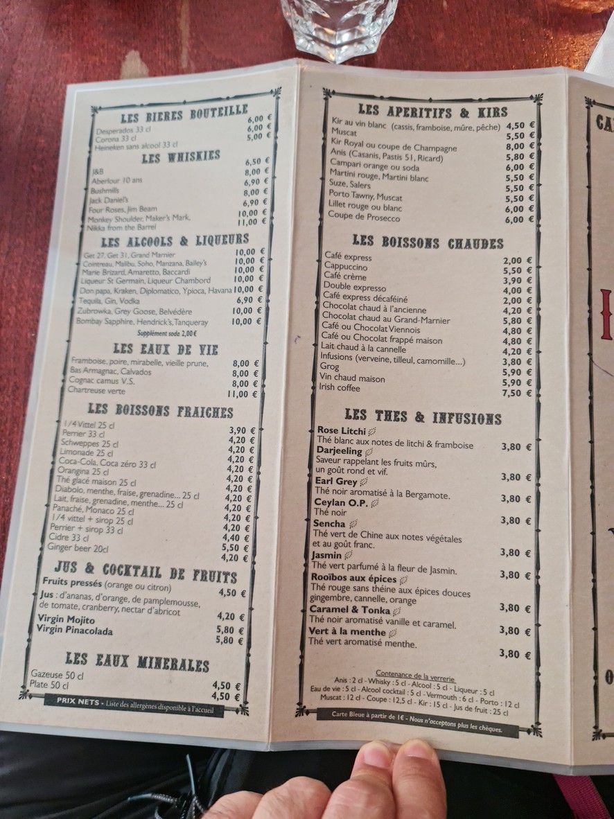 Café de l'Empire menu 3