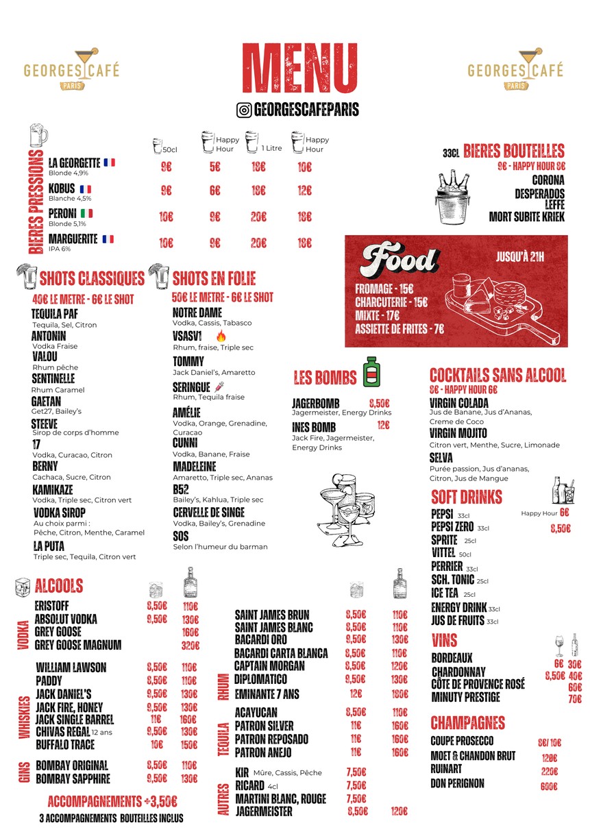 Georges Café | Nightclub & Party Everyday menu 2