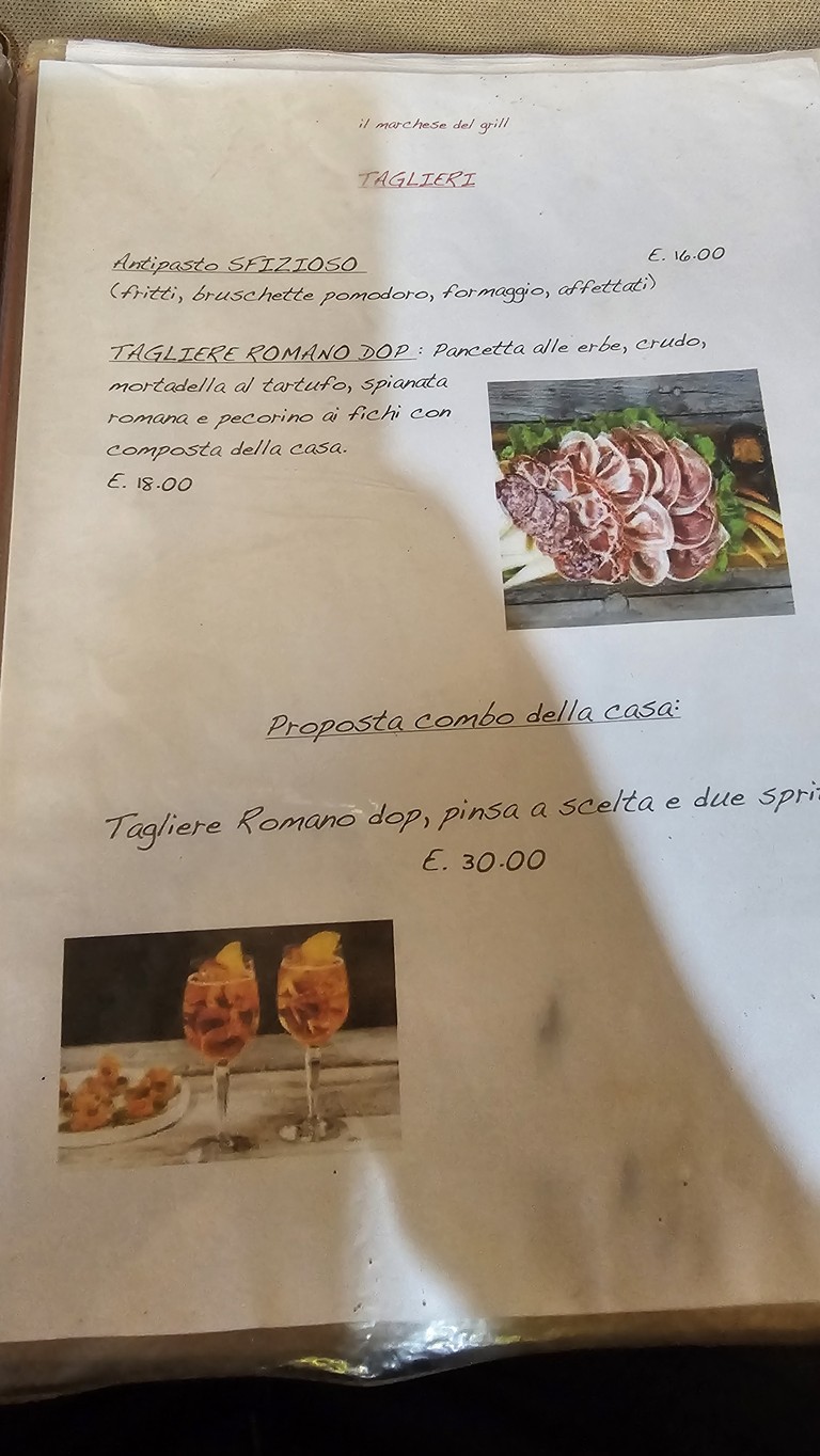 Rist. Il Marchese del grill menu 2