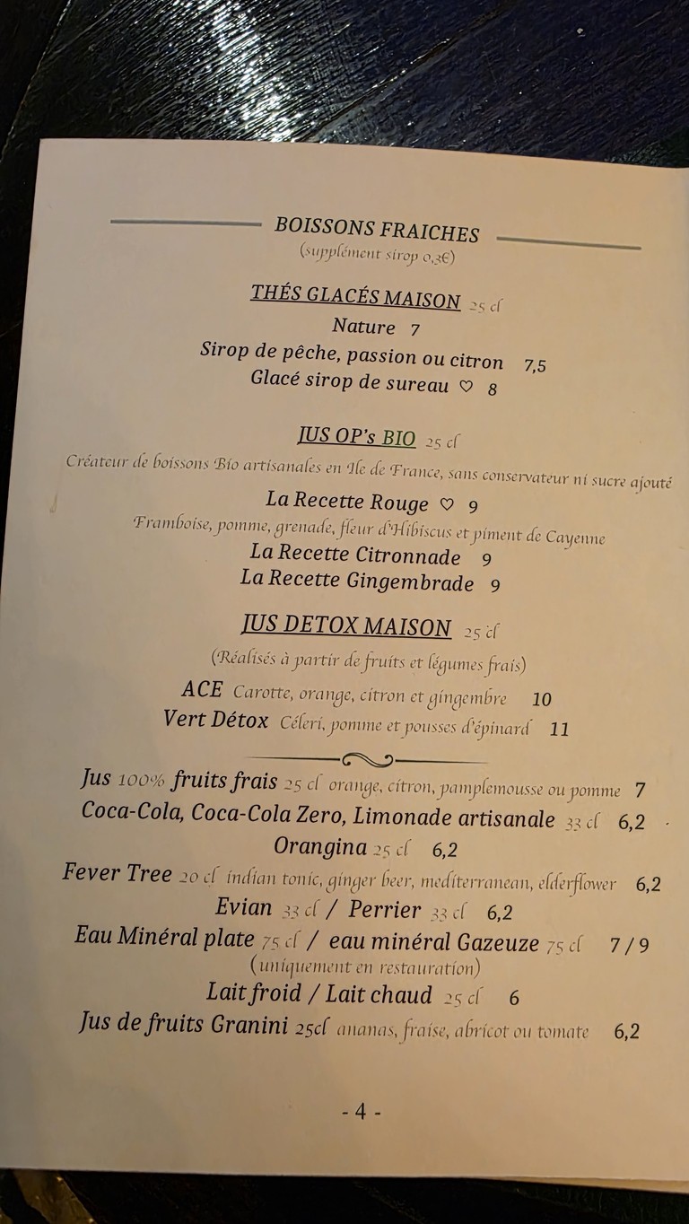 Café de la Place menu 3