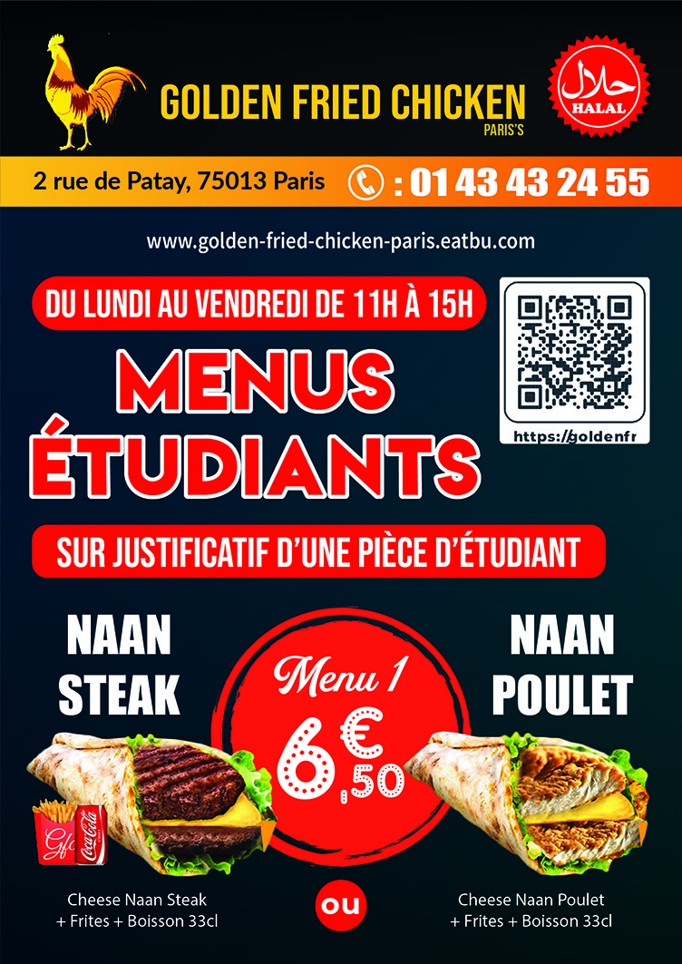 G F C (Golden Fried Chicken) menu 1