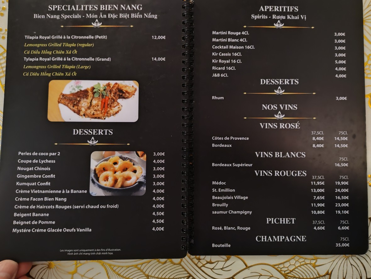 Bien Nang menu 3