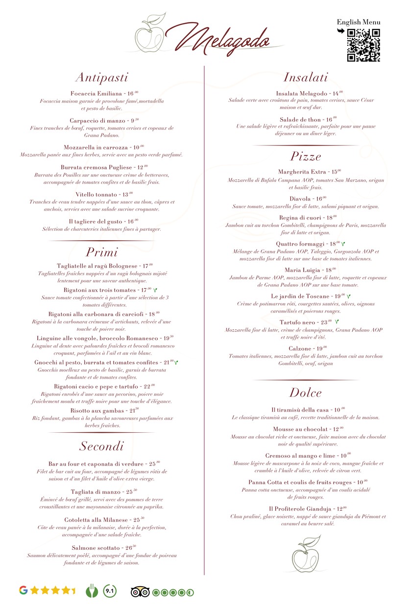 Melagodo menu 1