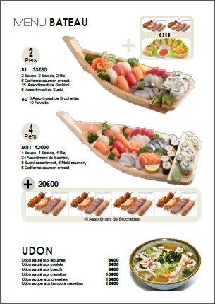 Restaurant Wasabi menu 2