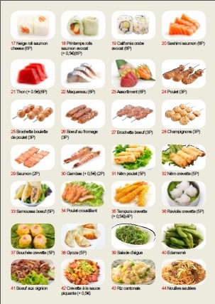 Restaurant Wasabi menu 4