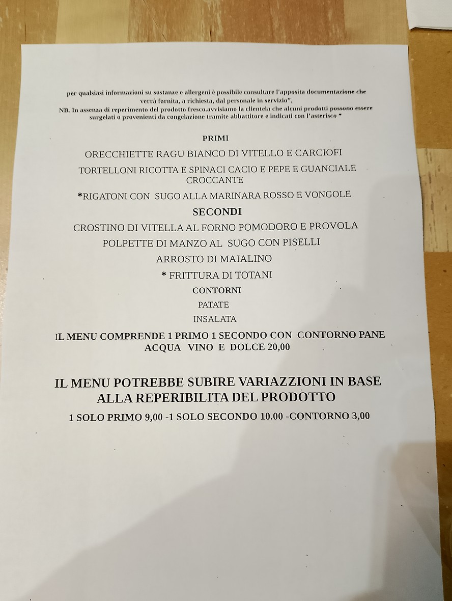 Osteria terra mare 51 menu 2
