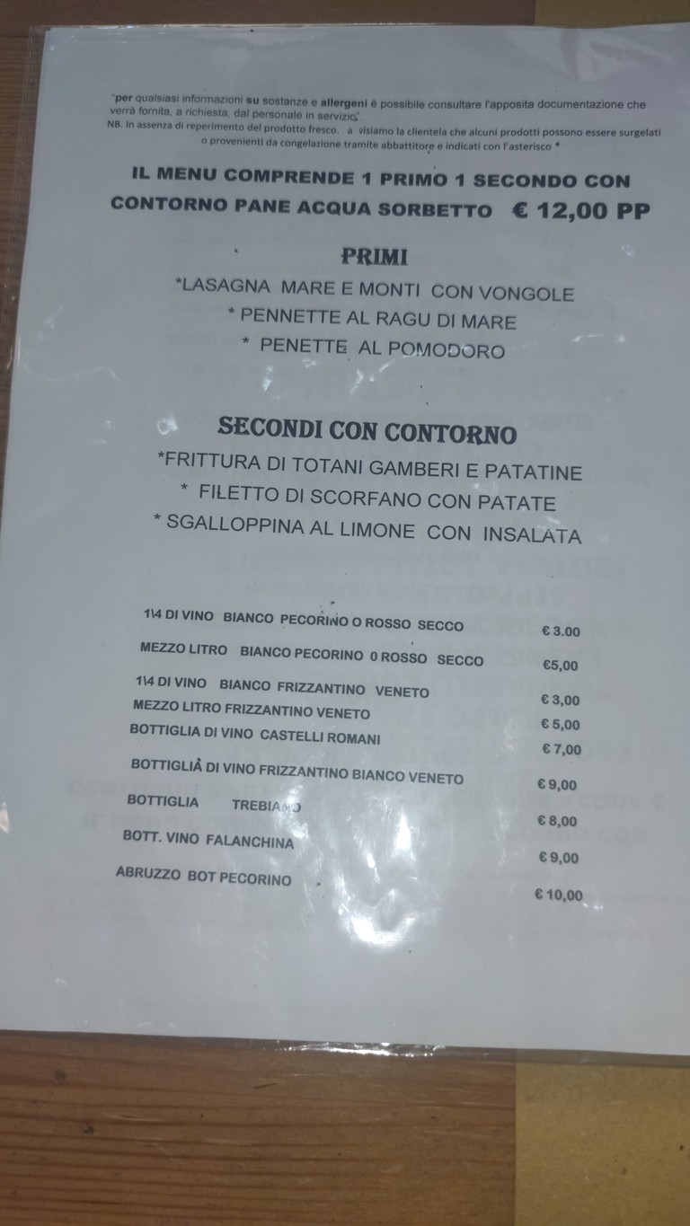 Osteria terra mare 51 menu 5