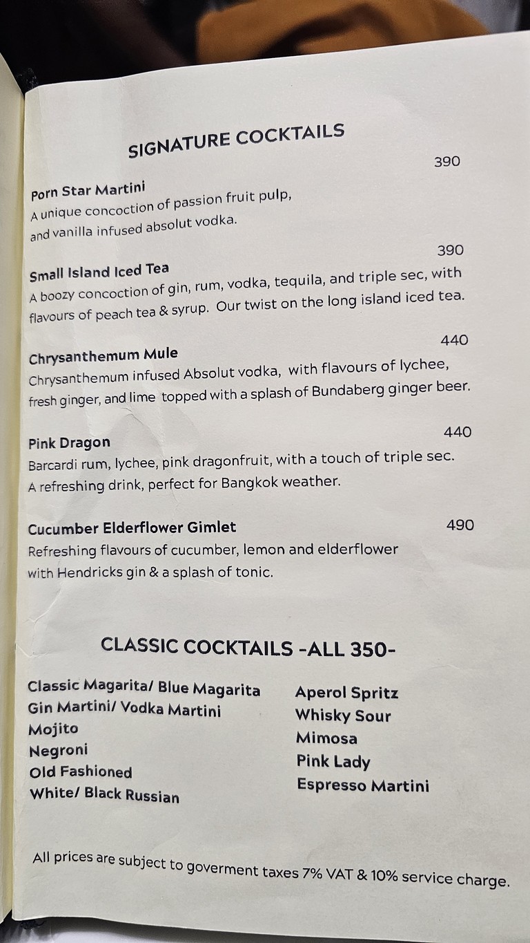 Ministry of Crab Bangkok menu 2