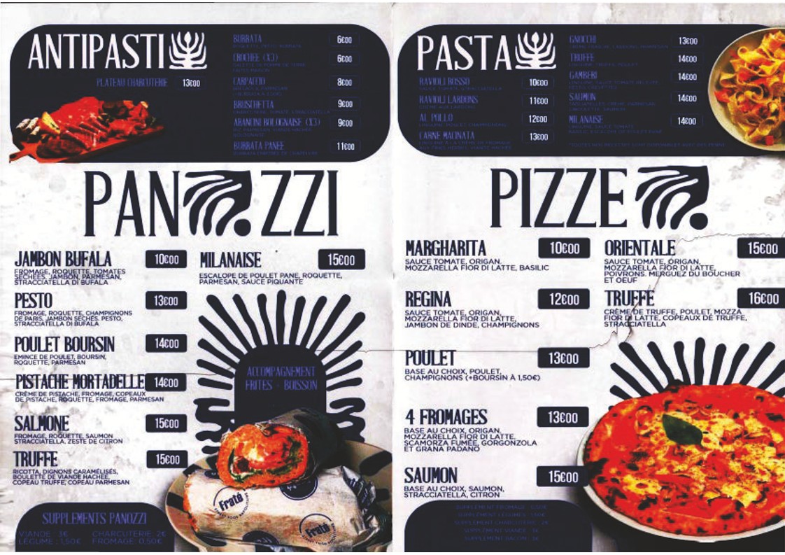 Fraté by Italian Kitchen menu 1
