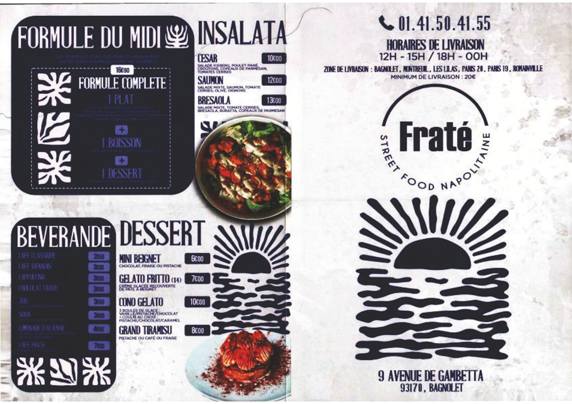 Fraté by Italian Kitchen menu 2