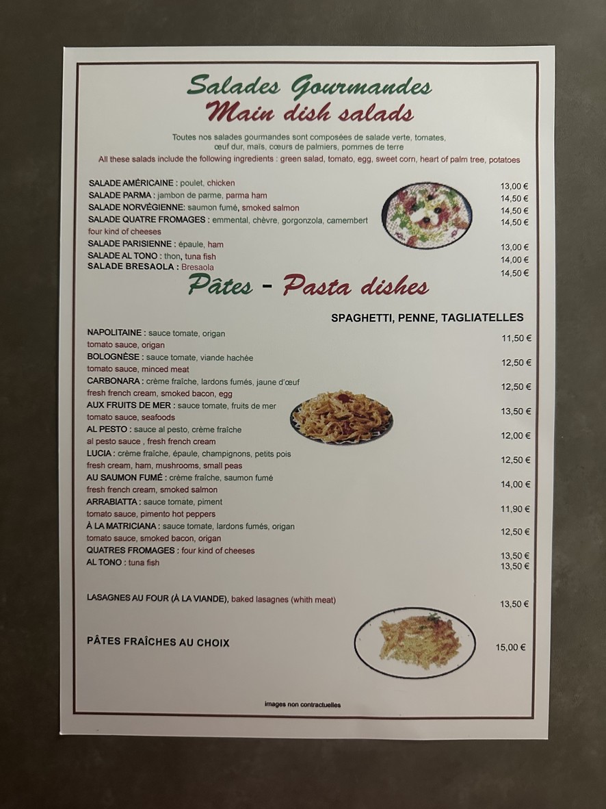 Pizzeria Da Lucia menu 2