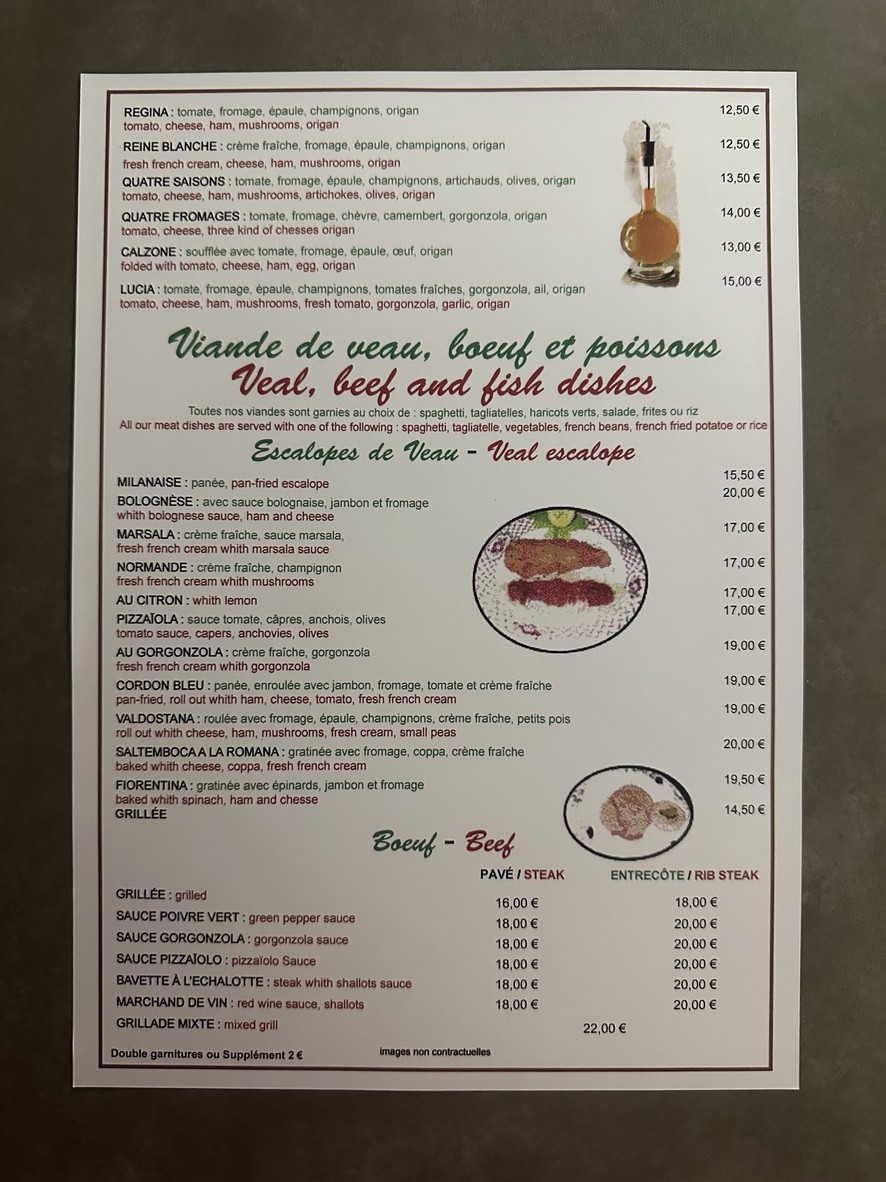 Pizzeria Da Lucia menu 3