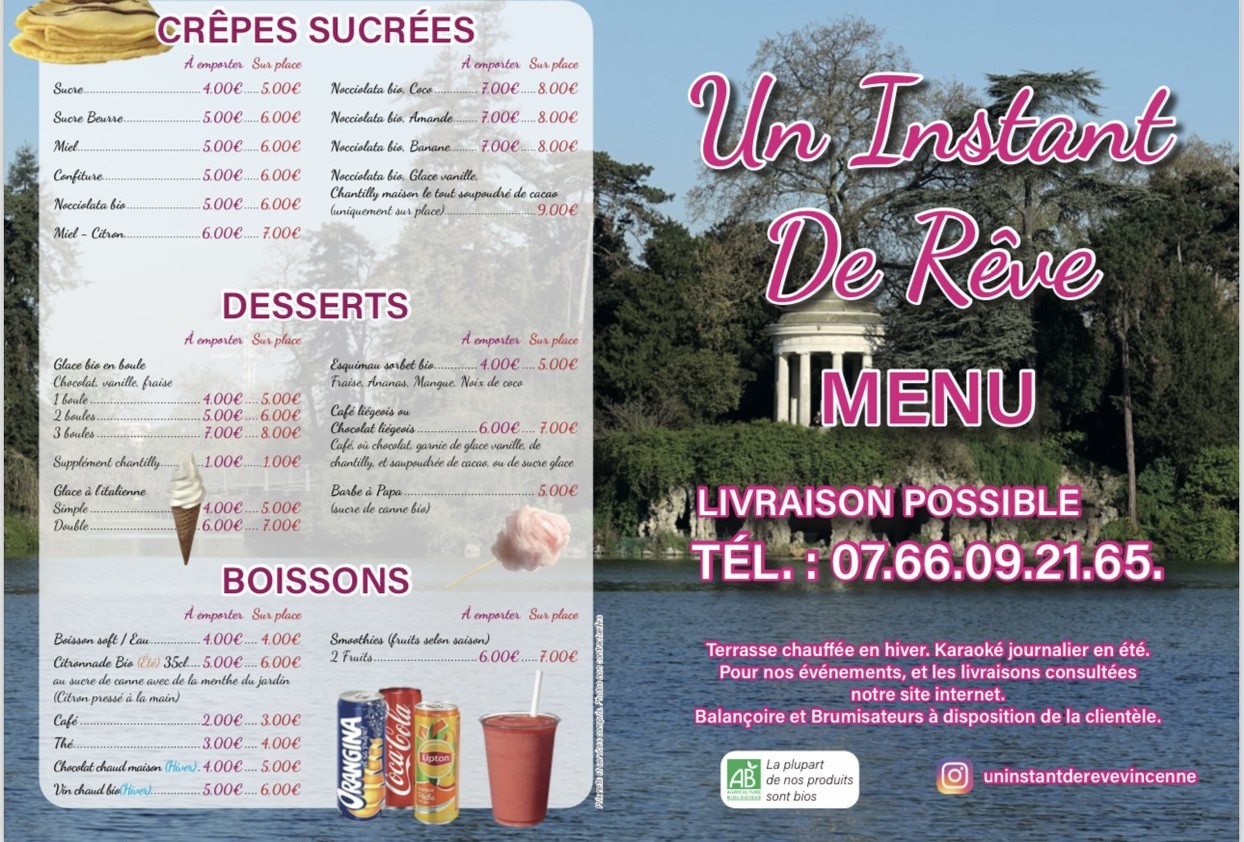 Un Instant de Rêve menu 1