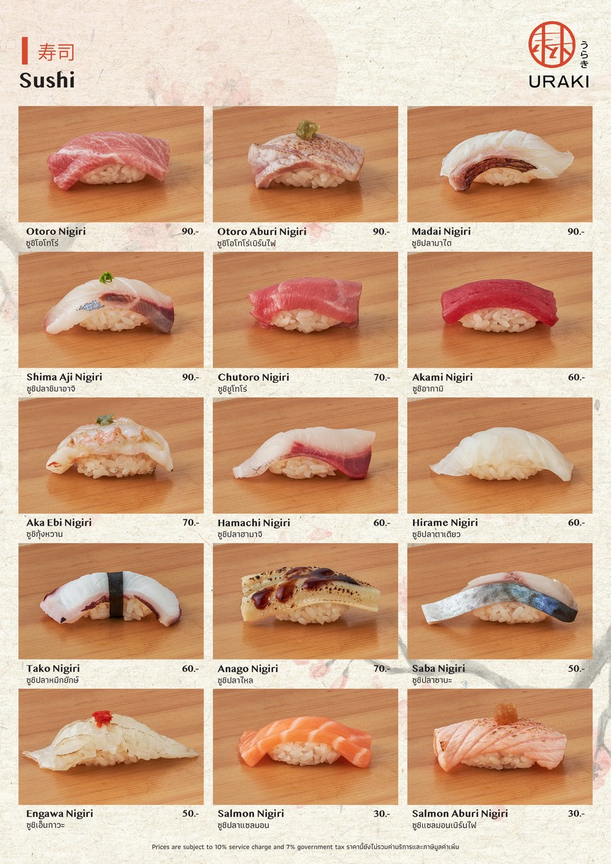 Uraki 日本餐厅 menu 2