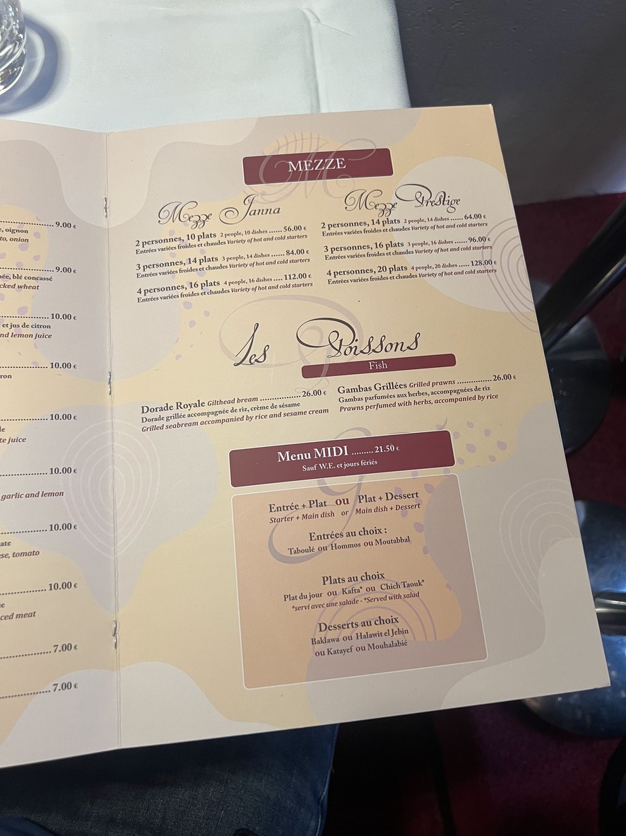 Restaurante Libanés Janna menu 4